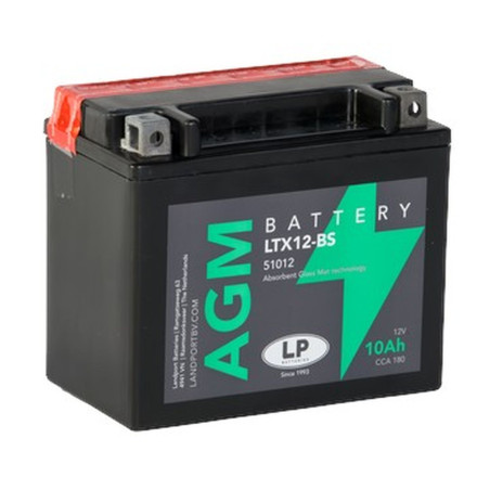 LANDPORT AKUMULATOR YTX12-BS (MA LTX12-BS) 12V 10AH 150X87X130 (GTX12BS) BEZOBSŁUGOWY - ELEKTROLIT OSOBNO UE2019/1148