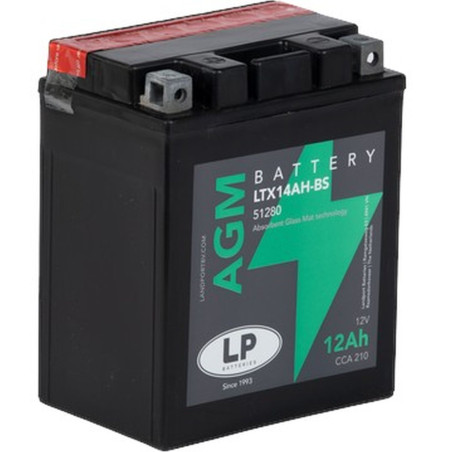 LANDPORT AKUMULATOR YTX14AH-BS (MA LTX14AH-BS) 12V 12AH 133X90X164 (QUADY) BEZOBSŁUGOWY - ELEKTROLIT OSOBNO UE2019/1148