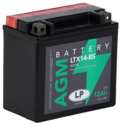 LANDPORT AKUMULATOR YTX14BS (MA LTX14-BS) 12V 12AH 150X87X145 BEZOBSŁUGOWY - ELEKTROLIT OSOBNO (3) UE2019/1148