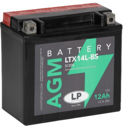 LANDPORT AKUMULATOR YTX14L-BS 12V 12AH 150X87X145 BEZOBSŁUGOWY - ELEKTROLIT OSOBNO UE2019/1148