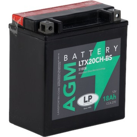LANDPORT AKUMULATOR YTX20CH-BS (MA LTX20CH-BS) 12V 18AH 150X87X161 BEZOBSŁUGOWY - ELEKTROLIT OSOBNO UE2019/1148