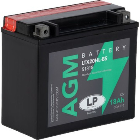 LANDPORT AKUMULATOR YTX20HL-BS (MA LTX20HL-BS) 12V 18AH 175X87X155 BEZOBSŁUGOWY - ELEKTROLIT OSOBNO (2) UE2019/1148