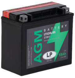 LANDPORT AKUMULATOR YTX20L-BS (MA LTX20L-BS) 12V 18AH 175X87X155 BEZOBSŁUGOWY - ELEKTROLIT OSOBNO (2) UE2019/1148