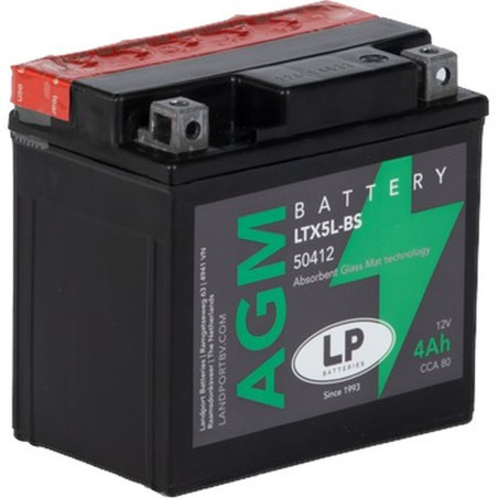 LANDPORT AKUMULATOR YTX5L-BS (MA LTX5L-BS) 12V 4AH 113X70X105 BEZOBSŁUGOWY - ELEKTROLIT OSOBNO (8) UE2019/1148
