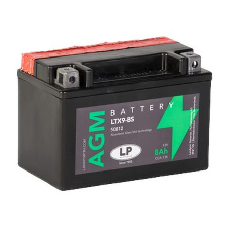 LANDPORT AKUMULATOR YTX9-BS (MA LTX9-BS) 12V 8AH 150X87X105 BEZOBSŁUGOWY - ELEKTROLIT OSOBNO (6) UE2019/1148