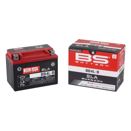 BS AKUMULATOR BB4L-B (FA) (YB4L-B) 12V 4AH 120X70X92 BEZOBSŁUGOWY - ZALANY (50A) (8)