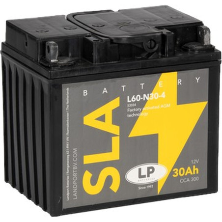 LANDPORT AKUMULATOR Y60-N30-4 (MS L60-N30-4) 12V 30AH (178X123X166MM) (300A) SLA BEZOBSŁUGOWY - ZALANY (2)