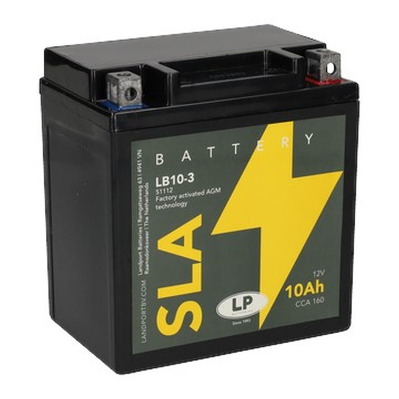 LANDPORT AKUMULATOR YB10-3 (MS LB10-3) (YB10L-A2/B/B2) 12V 10AH (135X91X145MM) (160A) SLA BEZOBSŁUGOWY - ZALANY (4)