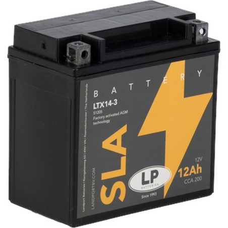 LANDPORT AKUMULATOR YTX14-3 (MS LTX14-3) 12V 12AH (151X87X145MM) SLA BEZOBSŁUGOWY - ZALANY (4)