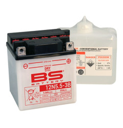 BS AKUMULATOR 12N5.5A-3B 12V 5,5AH 103X90X114 OBSŁUGOWY - ELEKTROLIT OSOBNO (55A) UE2019/1148 (6)