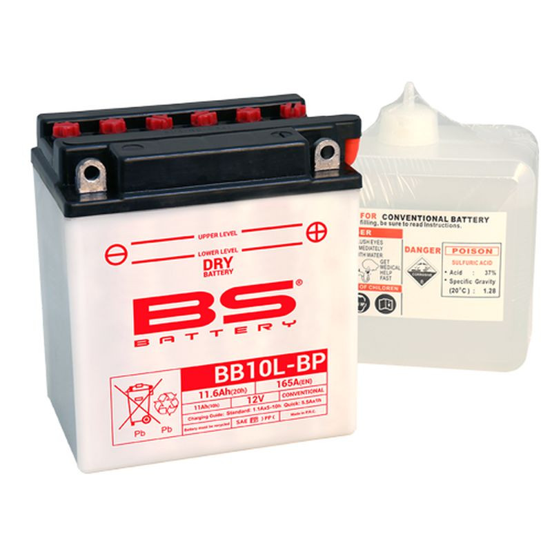 BS AKUMULATOR BB10L-BP (BB10L-B) (YB10L-BP) 12V 11AH 135X90X145 OBSŁUGOWY - ELEKTROLIT OSOBNO (165A) UE2019/1148 (4)