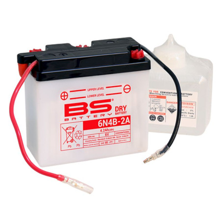 BS AKUMULATOR 6N4B-2A 6V 4AH 102X48X96 OBSŁUGOWY - ELEKTROLIT OSOBNO UE2019/1148 (12)