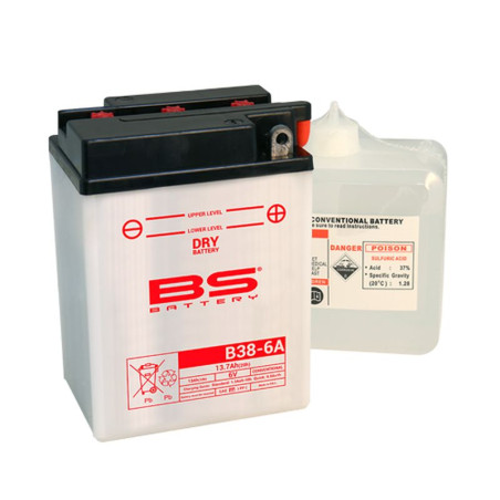 BS AKUMULATOR B38-6A 6V 13AH 119X83X161 OBSŁUGOWY - ELEKTROLIT OSOBNO UE2019/1148 (4)