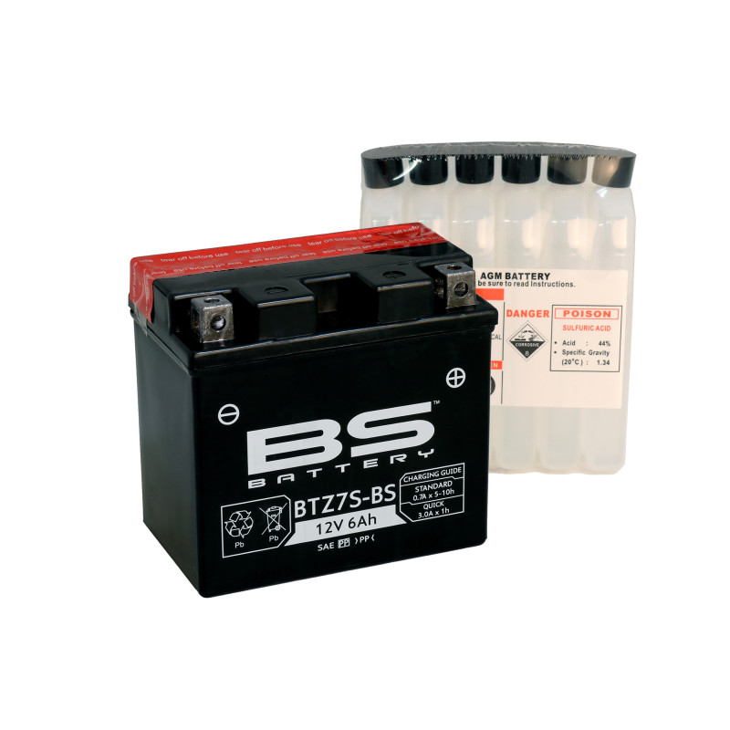BS AKUMULATOR BTZ7S-BS (YTZ7S, YTZ7S-BS) 12V 6AH 112X69X103 BEZOBSŁUGOWY - ELEKTROLIT OSOBNO (130A) UE2019/1148 (6)