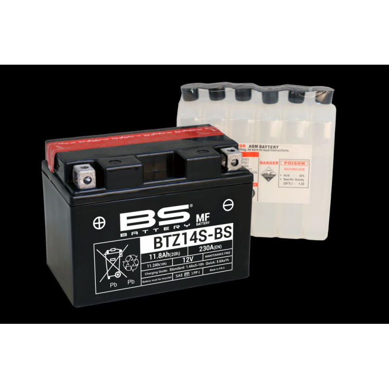 BS AKUMULATOR BTZ14S-BS (YTZ14S, YTZ14S-BS) 12V 11,2AH 150X86X110 BEZOBSŁUGOWY - ELEKTROLIT OSOBNO (230A) UE2019/1148 BS AKUMULATOR BTZ14S-BS (YTZ14S, YTZ14S-BS) 12V 11,2AH 150X86X110 BEZOBSŁUGOWY - ELEKTROLIT OSOBNO (230A) UE2019/1148