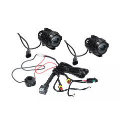 Halogeny lampy LED HLP X1 z mocowaniem + wiązka instalacji i przełącznik świateł