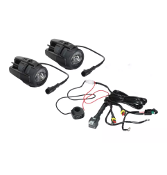 Halogeny lampy LED HLP X2 z mocowaniem + wiązka instalacji i przełącznik świateł
