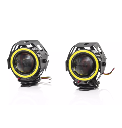 Halogeny motocyklowe XRS LED z ringiem uniwersalne 2 szt.