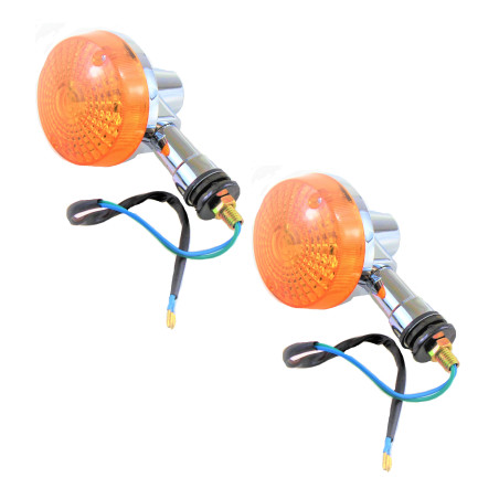 KIERUNKOWSKAZ PRZEDNI/TYLNY SUZUKI GN125 (2 SZTUKI-KPL.) CHROMOWANY