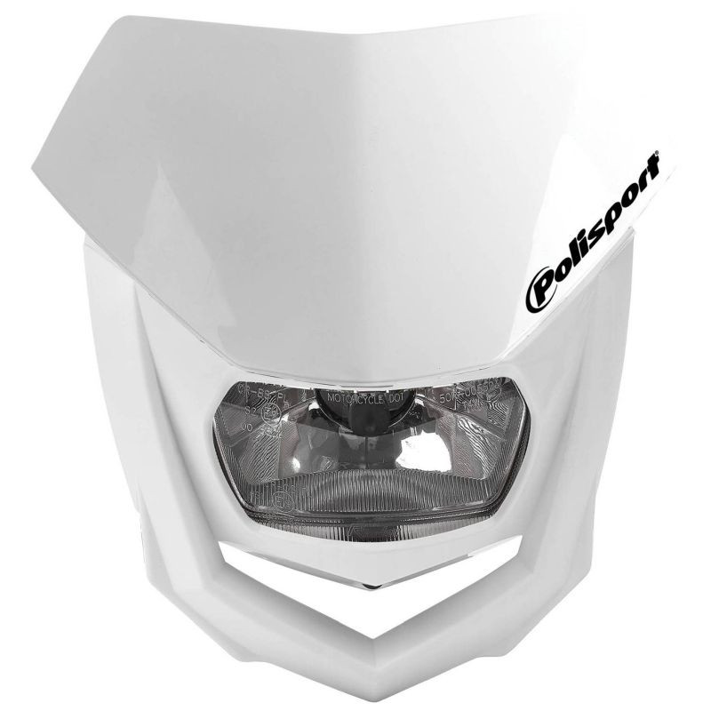 POLISPORT PROMOCJA LAMPA PRZEDNIA MODEL HALO (ŻARÓWKA HALOGENOWA) KOLOR BIAŁY