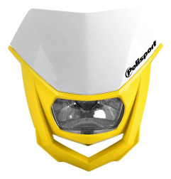 POLISPORT PROMOCJA LAMPA PRZEDNIA MODEL HALO (ŻARÓWKA HALOGENOWA) KOLOR BIAŁY/ŻÓŁTY