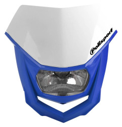 POLISPORT PROMOCJA LAMPA PRZEDNIA MODEL HALO (ŻARÓWKA HALOGENOWA) KOLOR BIAŁY/NIEBIESKI