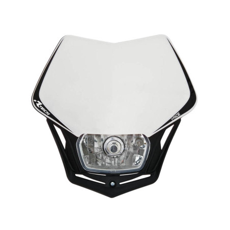 RACETECH (RTECH) LAMPA PRZEDNIA V-FACE KOLOR BIAŁY/CZARNY