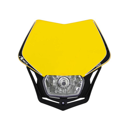 RACETECH (RTECH) LAMPA PRZEDNIA V-FACE KOLOR ŻÓŁTY/CZARNY