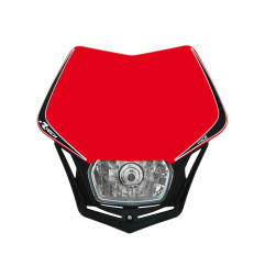 RACETECH (RTECH) LAMPA PRZEDNIA V-FACE KOLOR CZERWONY/CZARNY HUSQVARNA