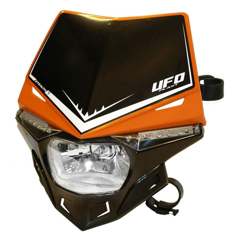 UFO LAMPA STEALTH HOMOLOGOWANA Z KIERUNKAMI LED KOLOR CZARNO-POMARAŃCZOWY UFO LAMPA STEALTH HOMOLOGOWANA Z KIERUNKAMI LED KOLOR CZARNO-POMARAŃCZOWY