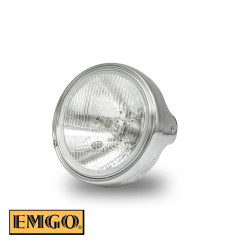 EMGO REFLEKTOR / LAMPA UNIWERSALNA KOMPLETNA H4 CHROMOWANA WZÓR KAWASAKI MODELE Z1 I KZ