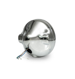 EMGO REFLEKTOR / LAMPA UNIWERSALNA KOMPLETNA H4 CHROMOWANA WZÓR KAWASAKI MODELE Z1 I KZ