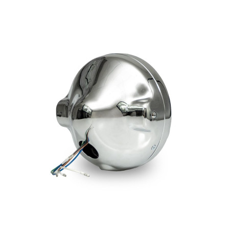 EMGO REFLEKTOR / LAMPA UNIWERSALNA KOMPLETNA H4 CHROMOWANA WZÓR KAWASAKI MODELE Z1 I KZ