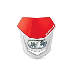 POLISPORT PROMOCJA LAMPA PRZEDNIA UNIWERSALNA HALO Z ŻARÓWKĄ LED KOLOR CZERWONY HONDA