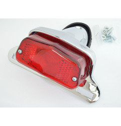 EMGO LAMPA TYLNA DO KLASYKÓW Z CHROMOWANYM Z MOCOWANIEM TABLICY REJESTRACYJNEJ (WZÓR LUCAS) (LATA 1963 - 1973)