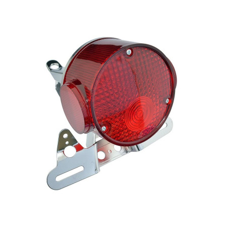 EMGO LAMPA TYLNA Z CHROMOWANYM MOCOWANIEM TABLICY REJESTRACYJNEJ YAMAHA RD 200 '74-'75, RD 250 '73-'75, TX 650 '73-'74