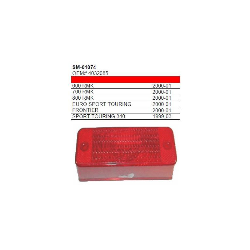 SPI SNOW KLOSZ LAMPY TYLNEJ SNOW POLARIS (OEM 4032085) (SKUTER ŚNIEŻNY) SPI SNOW KLOSZ LAMPY TYLNEJ SNOW POLARIS (OEM 4032085) (SKUTER ŚNIEŻNY)