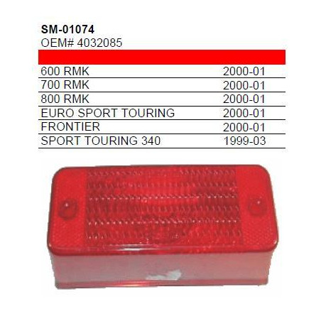 SPI SNOW KLOSZ LAMPY TYLNEJ SNOW POLARIS (OEM 4032085) (SKUTER ŚNIEŻNY)