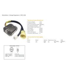 DZE REGULATOR NAPIĘCIA HONDA XRV 750 AFRICA TWIN '90-'91 (OEM-31600-MV1-003) (35A)