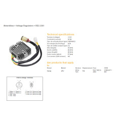 DZE REGULATOR NAPIĘCIA HONDA XRV 750 AFRICA TWIN '93-'03 (35A) (31600-MY1-003) (ESR672; RGU-125)