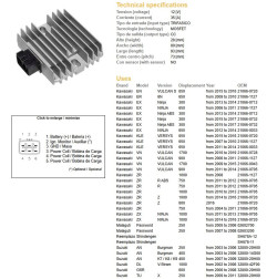 DZE REGULATOR NAPIĘCIA KAWASAKI EX 300/650 NINJA '06-'17; KLE 650 VERSYS '07-'16; VN 900/1700 '06-'19; ZR 750/800/1000