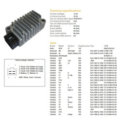 DZE REGULATOR NAPIĘCIA YAMAHA XT 225 SEROW '98-'03; XT 250 '08-'12; XT 600E/K '91-'02; XT 600Z TENERE '86-'89; XTZ 750