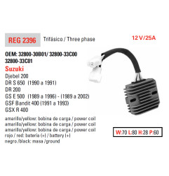 DZE REGULATOR NAPIĘCIA SUZUKI GSF 400 BANDIT '90-'94; GS 500E '89-'02; DR 650S '90-'91 (ESR170) (32800-33C00)