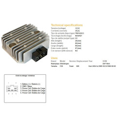 DZE REGULATOR NAPIĘCIA YAMAHA FZ6 '04-'09; FAZER 600 '04-'09 (ESR269) (5VX-81960-00-00)
