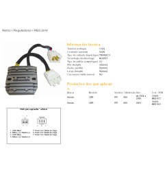 DZE REGULATOR NAPIĘCIA HONDA CBR 600RR '03-'06 (50A) (31600-MEE-872;31600-MEE-003) (ESR430;ESR436)