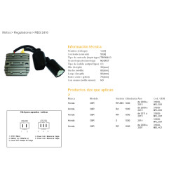 DZE REGULATOR NAPIĘCIA HONDA CBR 1000RR FIREBLADE '04-'15 (50A) (31600-MFL-D01; 31600-MEL-A21) (ESR680;ESR439)