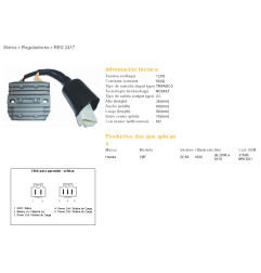 DZE REGULATOR NAPIĘCIA HONDA CBF 1000 '06-'10 (SC58) (31600-MFA-D01) MOSFET (50A)