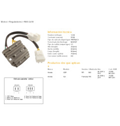 DZE REGULATOR NAPIĘCIA HONDA CBR 600RR '07-'12; XL 700V TRANSALP '08-'11 (50A) (31600-MFJ-D01)