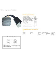 DZE REGULATOR NAPIĘCIA HONDA NT 700V DEAUVILLE '06-'11 (31600-MEW-921) MOSFET (50A)