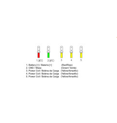 DZE REGULATOR NAPIĘCIA UNIWERSALNY MOSFET (35A) 7 KABLI (3X ŻÓŁTE, 2X CZERWONE, 2X ZIELONE)